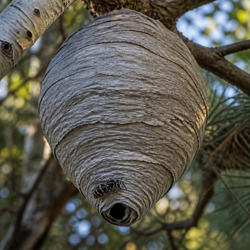Bald-faced hornets (Dolichovespula maculata)